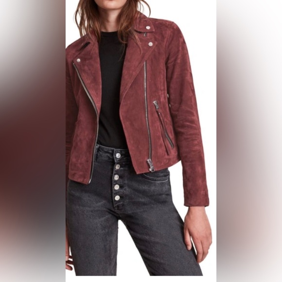 Blank NYC Jackets & Blazers - BLANK NYC Suede Plum Moto Biker Leather Jacket